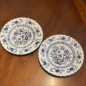 Set of 2 Blue Nordic 7” plates